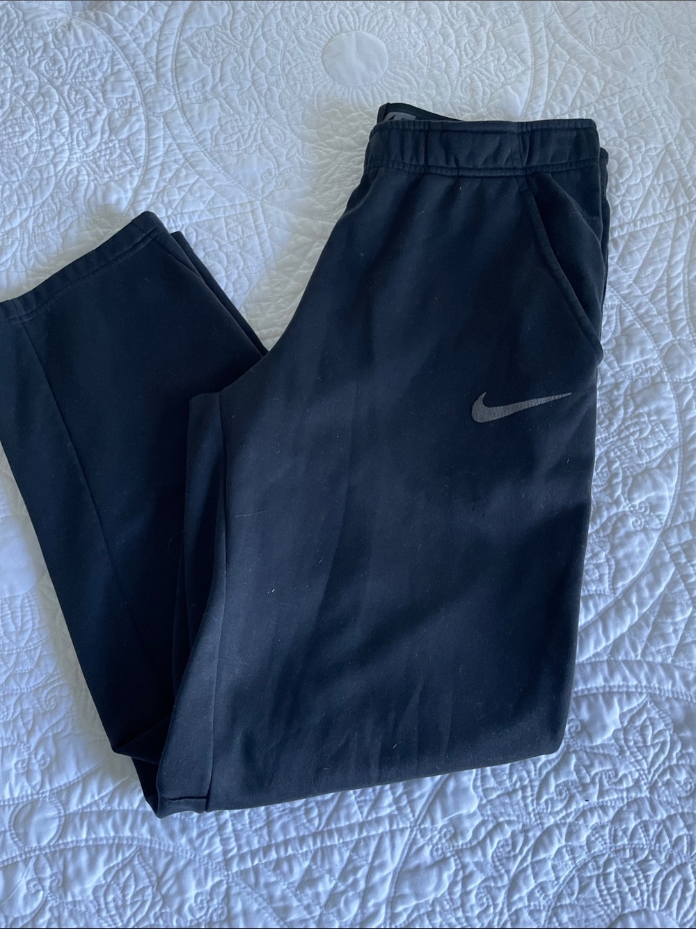 Nike Black Mens Sweatpants with Reflective NIKE Swoosh